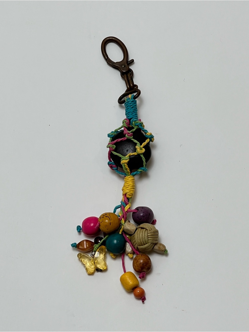 Handmade Beaded Bag Charm / Keychain